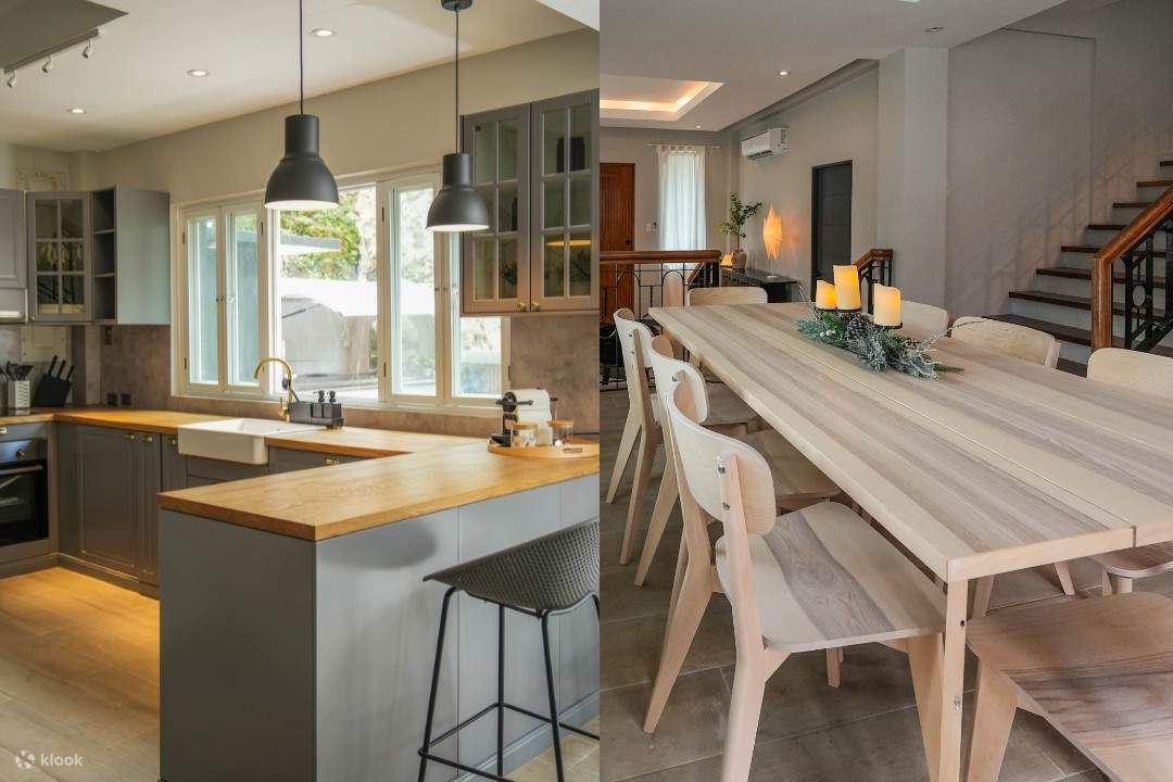 khu vực ăn uống và bếp