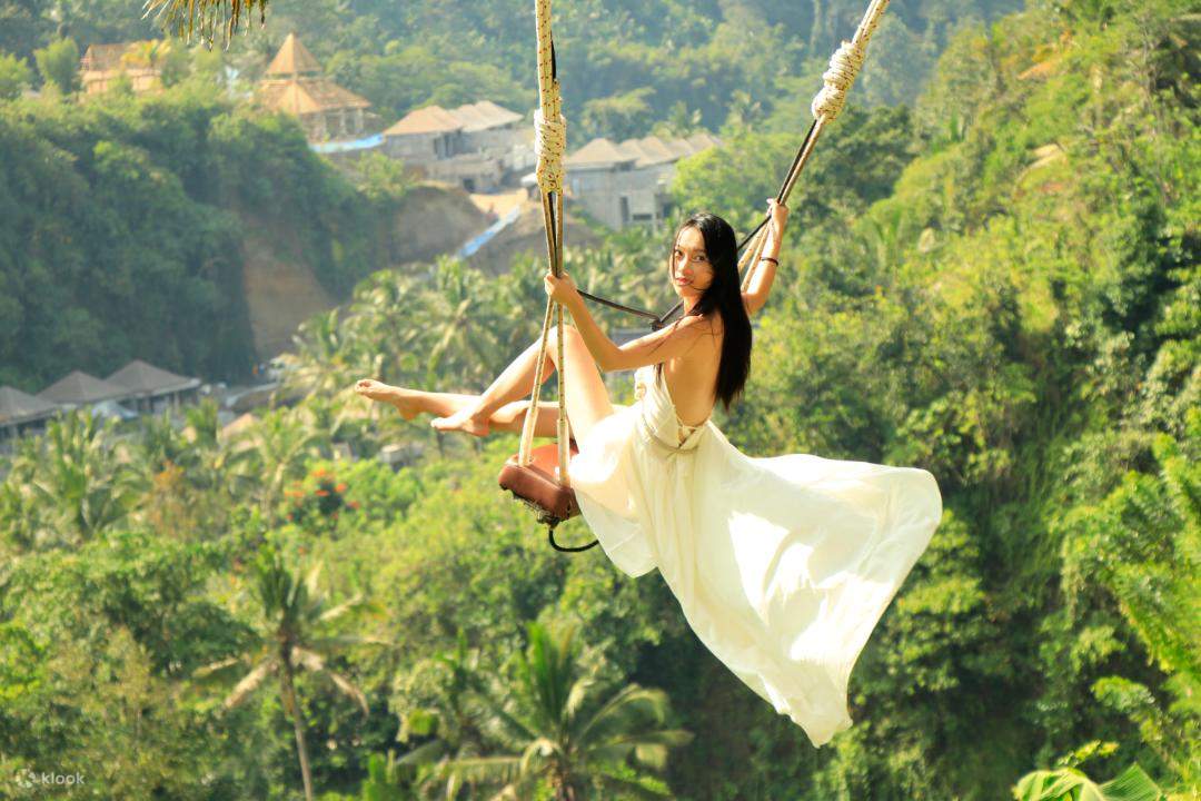 Ikuti pengalaman Jungle Swing yang menghadap ke hutan hujan yang rimbun!