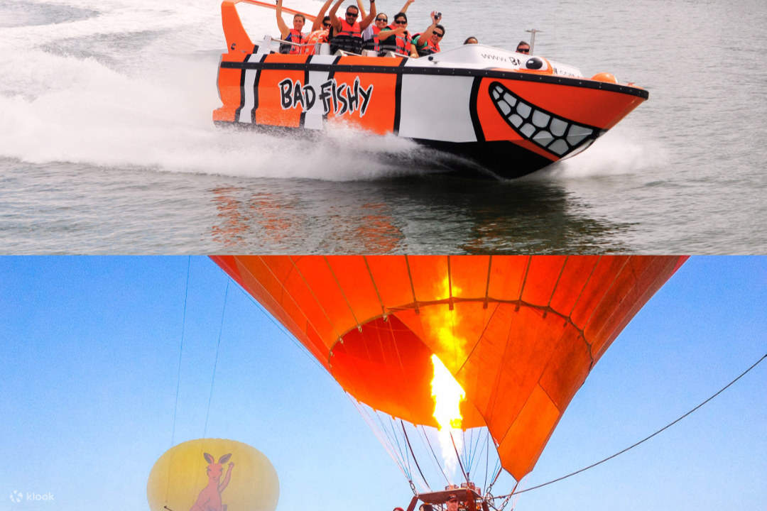 Bắt đầu ngày mới với chuyến bay khinh khí cầu thanh bình, kết thúc bằng trải nghiệm phấn khích trên thuyền phản lực