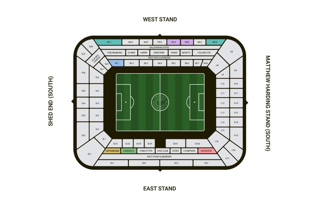 ตั๋วเข้าชมการแข่งขันฟุตบอลเชลซี เอฟซี ที่สแตมฟอร์ด บริดจ์
