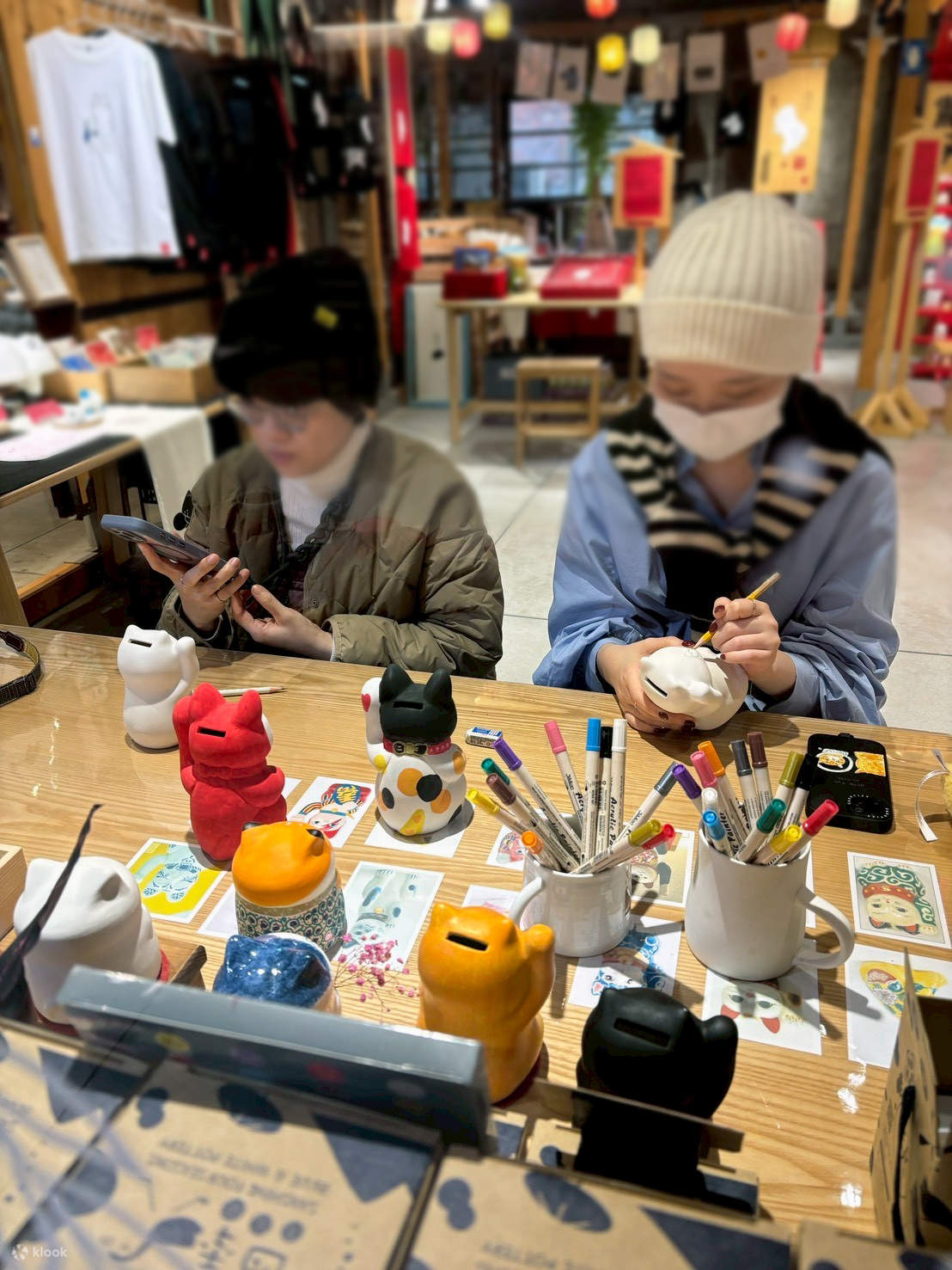 구이산 구이괴 던지기 고리-창의적인 부를 부르는 도자기 인형 채색 수공예 체험 