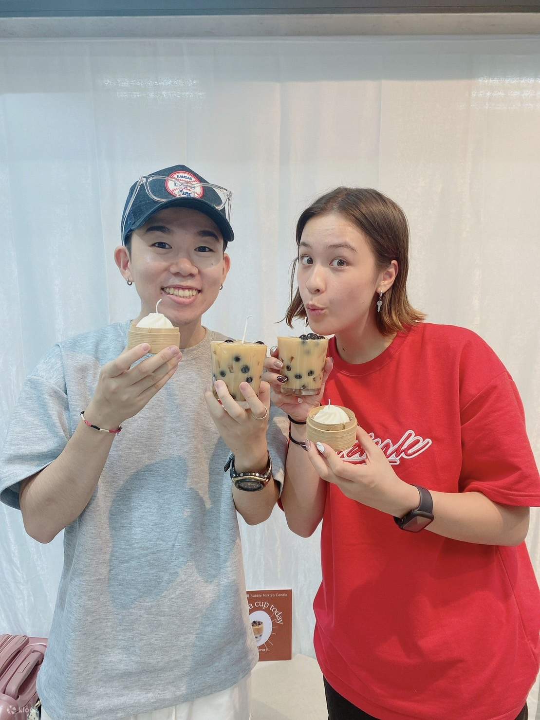 台北：キャンドル手作り - タピオカミルクティー＆小籠包