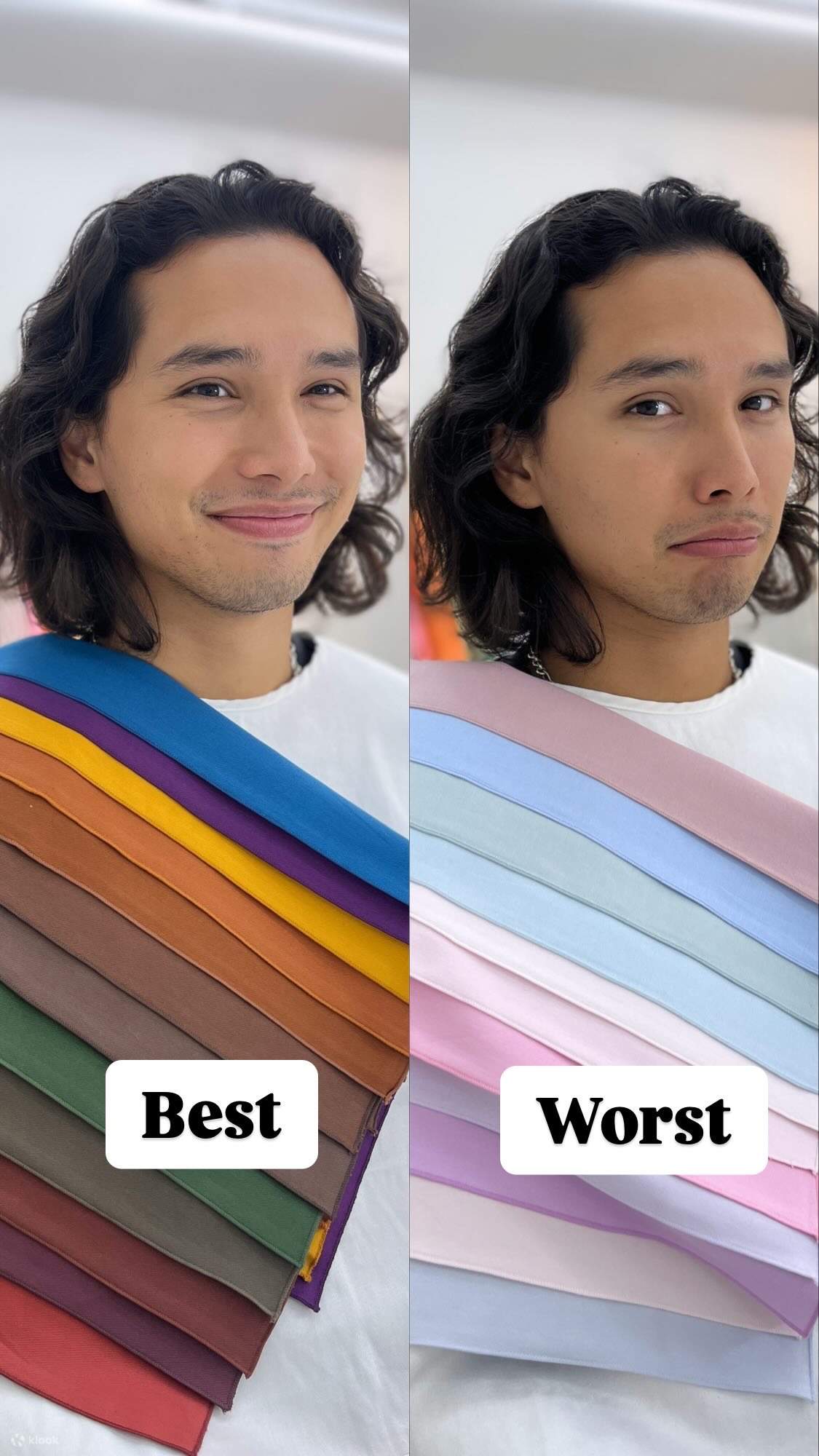 Scopri quali sono i colori migliori e peggiori per te e risparmia tempo e denaro per lo shopping futuro.