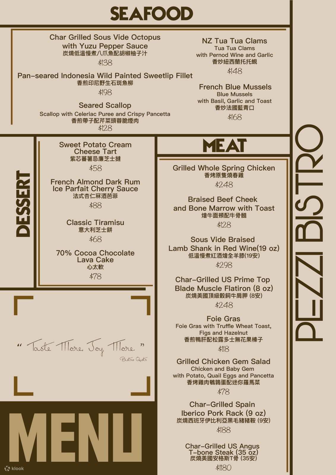 [Online Reservation] Pezzi Bistro in Fanling - Klook United States