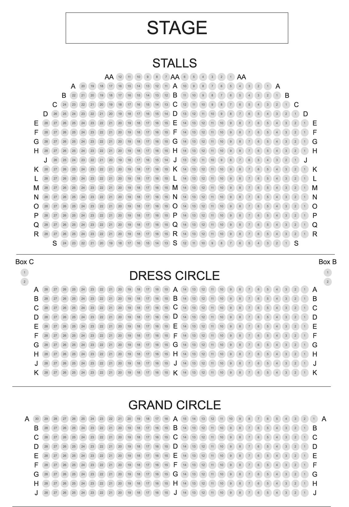 แผนผังที่นั่งโรงละครฟีนิกซ์