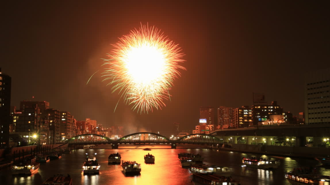 7月27日东京隅田川烟火晚宴游船