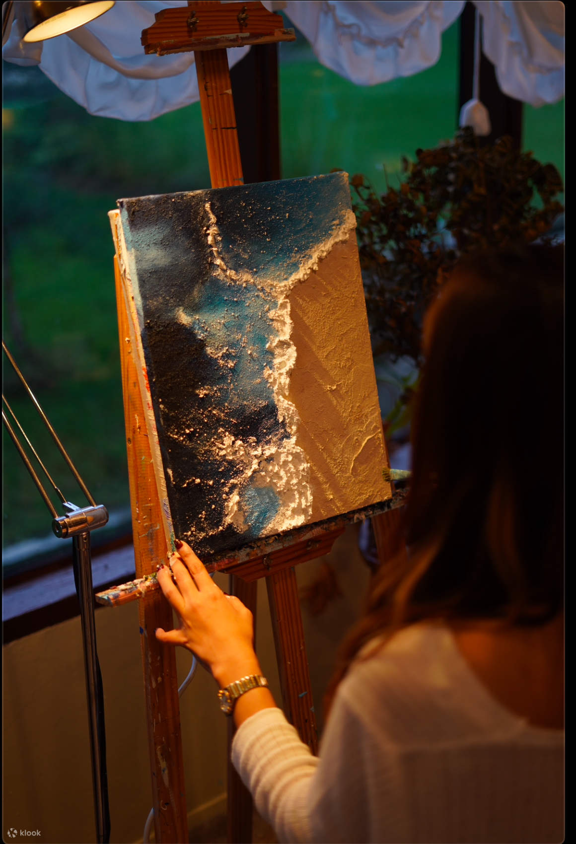 Мастер-класс по рисованию морского пейзажа с песком и 3D-тюльпанов 