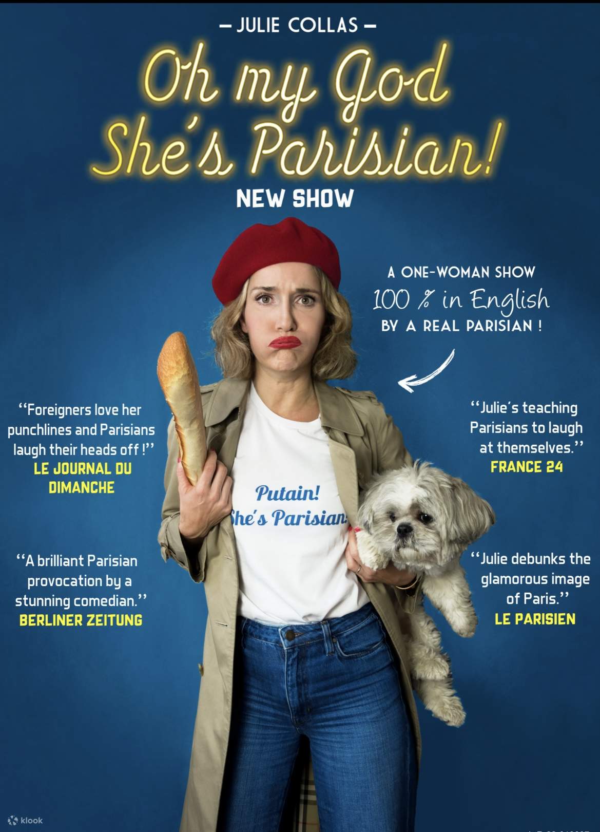 Julie Collas trước gương hậu trường