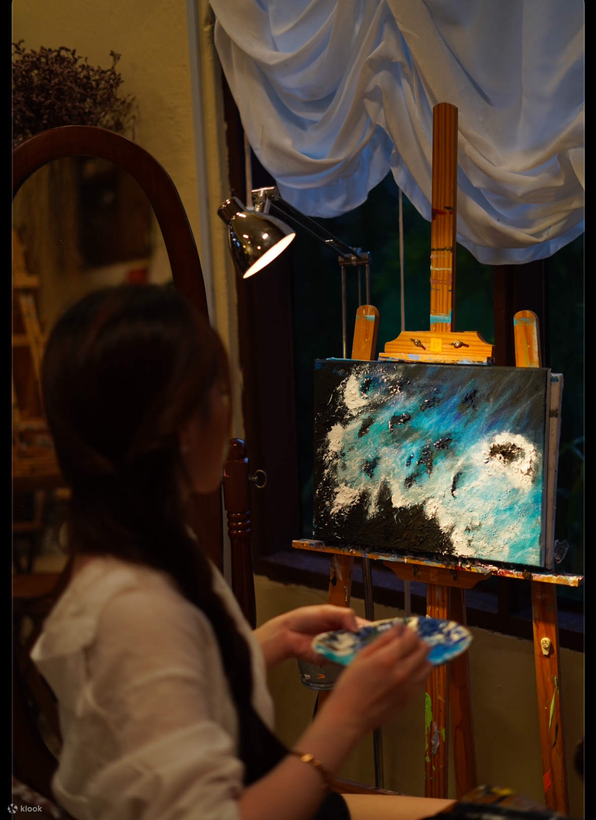 คลาสเรียนวาดภาพทรายชายทะเล และภาพดอกทิวลิป 3 มิติ 