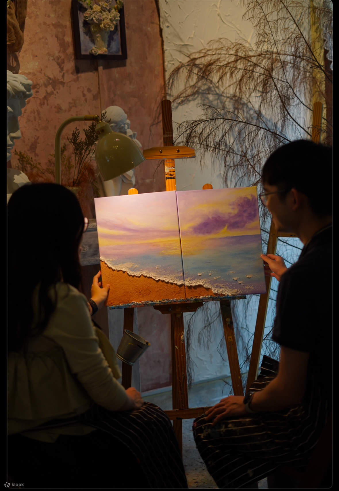 คลาสเรียนวาดภาพทรายชายทะเล และภาพดอกทิวลิป 3 มิติ 