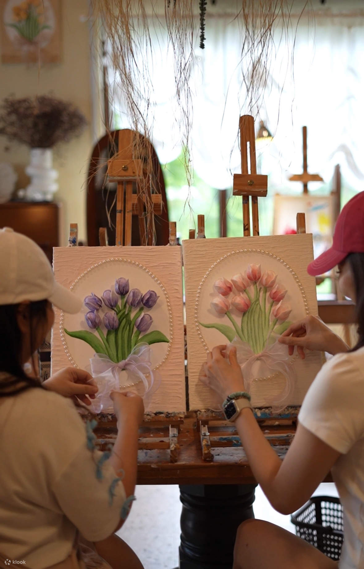 CORSO DI PITTURA PAESAGGIO MARINO CON SABBIA E TULIPANI 3D 