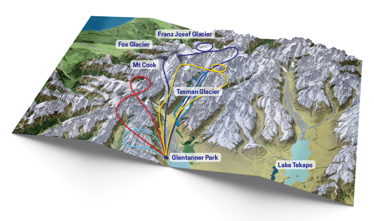แผนที่เส้นทางเฮลิคอปเตอร์