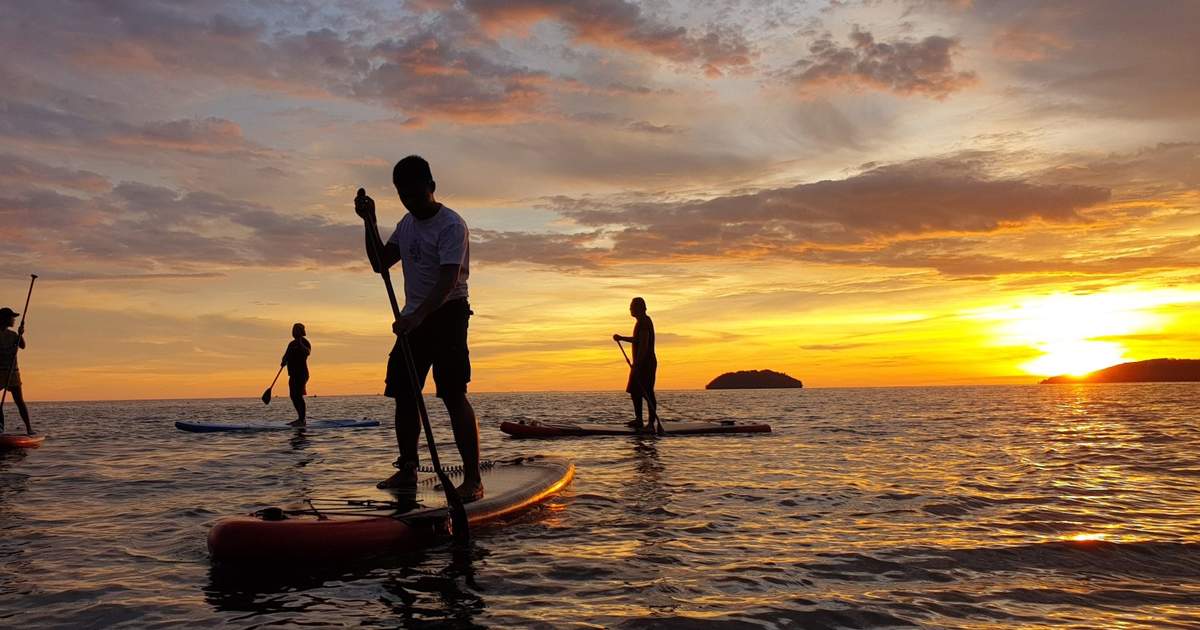 Р¤РѕС‚Рѕ Stand up Paddleboarding at Night HD