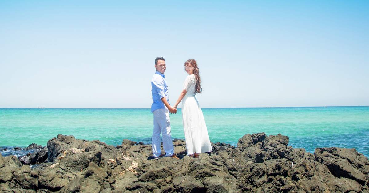 Outdoor Wedding Photography Di Jeju Korea Selatan