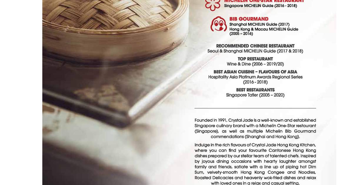 Reservation] Crystal Jade Kitchen in Clementi Klook