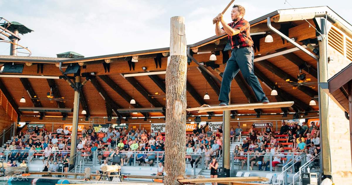 Featured image of post Lumberjack Feud Show The lumberjack feud dinner show features espn athletes competing in a variety of challenges such as axe throwing chopping sawing speed climbing log rolling and other competitive events