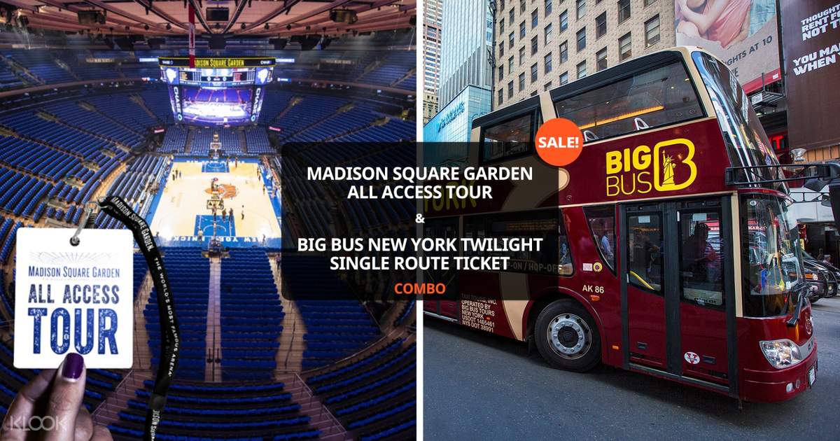 Madison Square Garden Tour And Big Bus New York Twilight Ticket Combo Klook Singapore