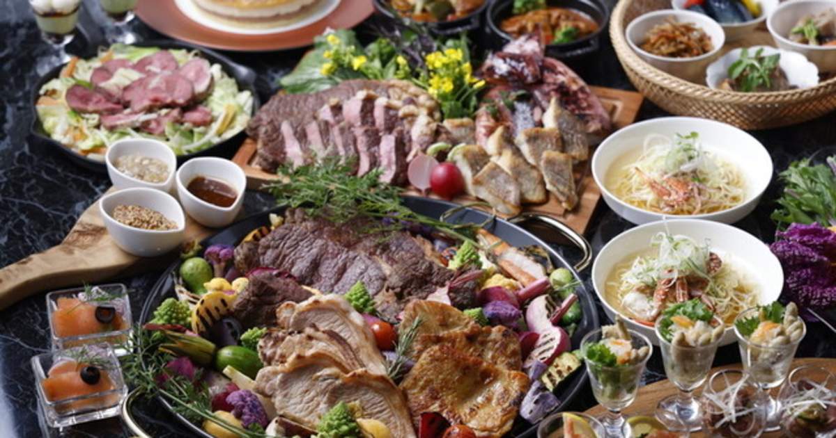 Osaka Hibachi Buffet Sky Grill Musahi City View Buffet In Asakusa