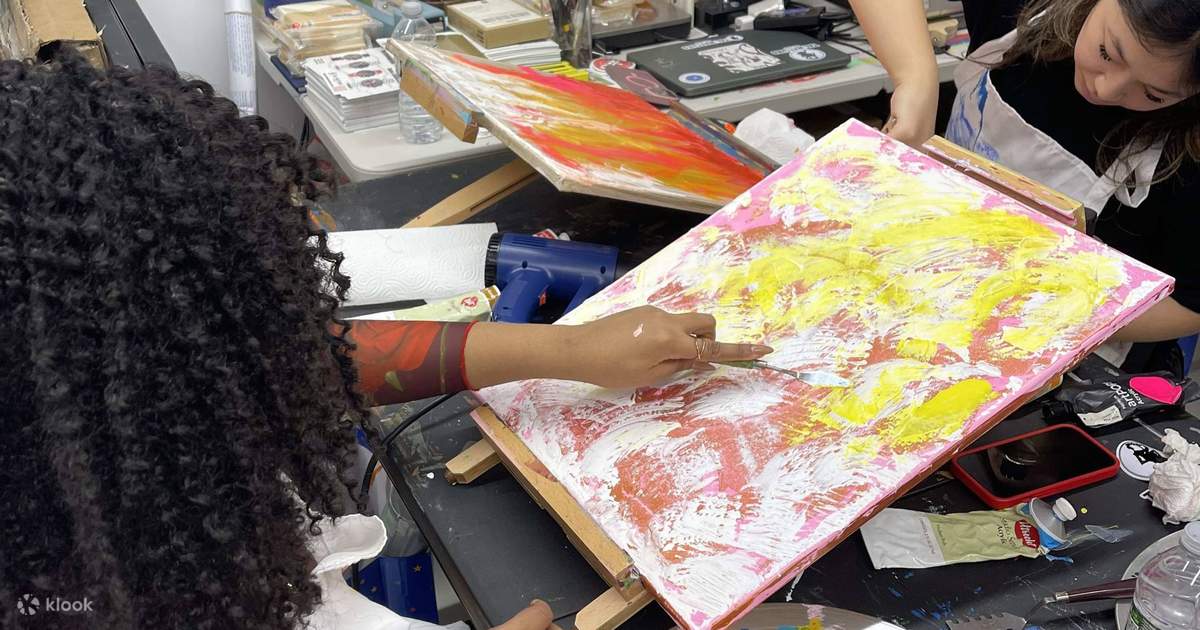 抽象画 色彩豊か パレット・ナイフ手法 ニューヨークでのパレットナイフを使った抽象画 - Klook