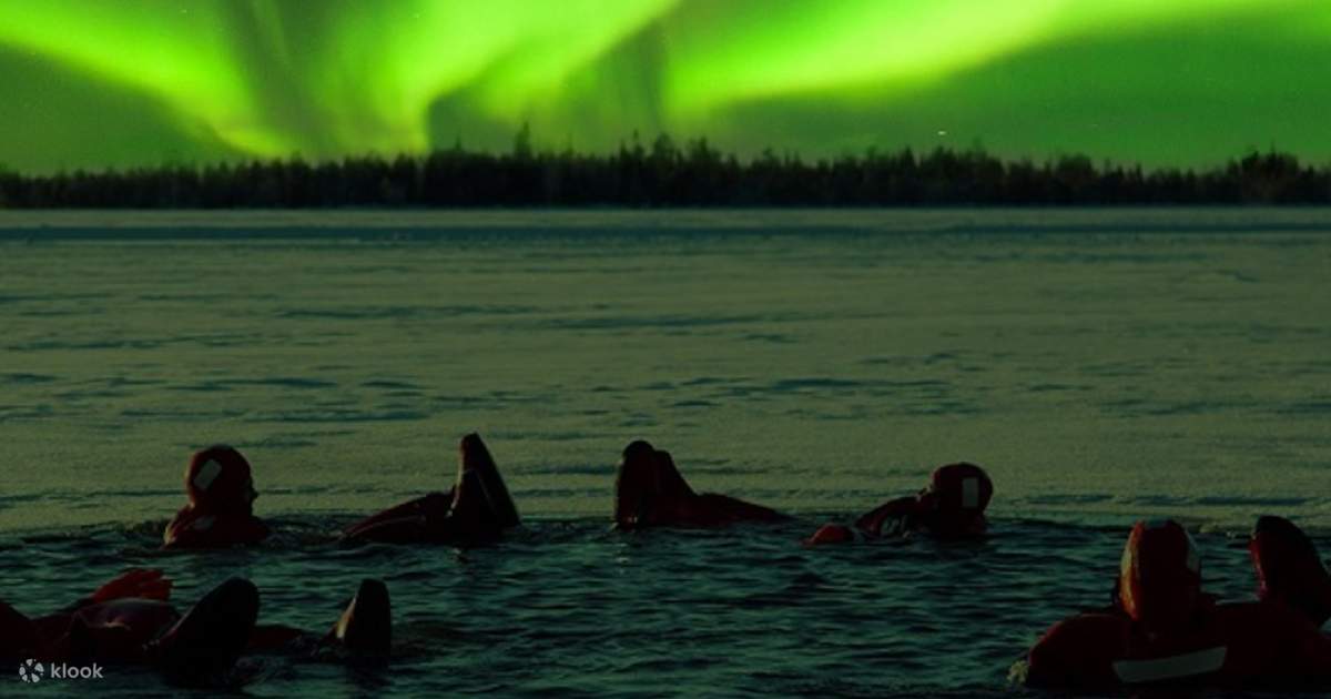 Forest Lake Ice Floating and Aurora Borealis Experience in
