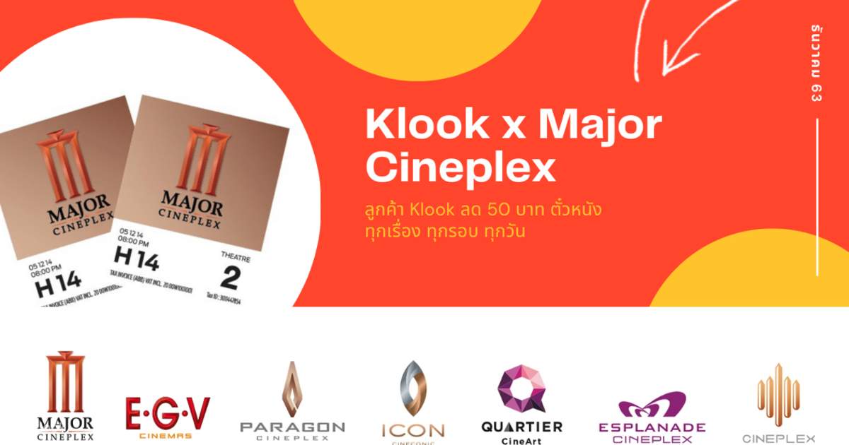 Major Cineplex Discount Code Voucher - Klook