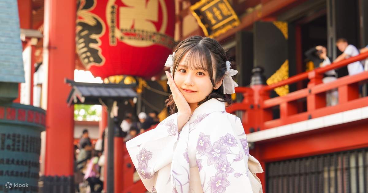 Kimono rental with hair styling (provided by Tokyo/Asakusa