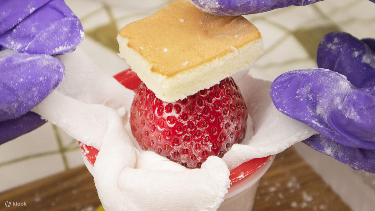 Mochi en forme de Q aux fruits frais