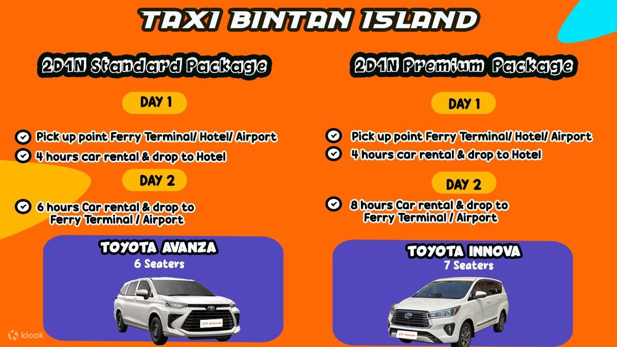 Thuê xe có tài xế ở Bintan 2 ngày 1 đêm