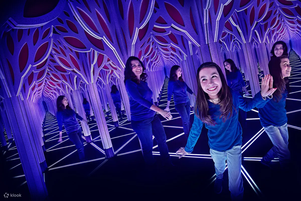 People in a mirror maze