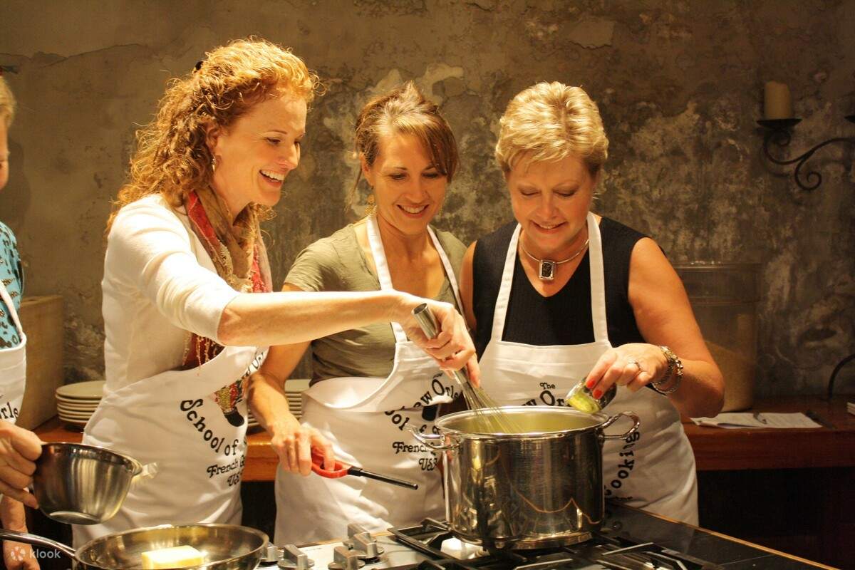 Women cooking together