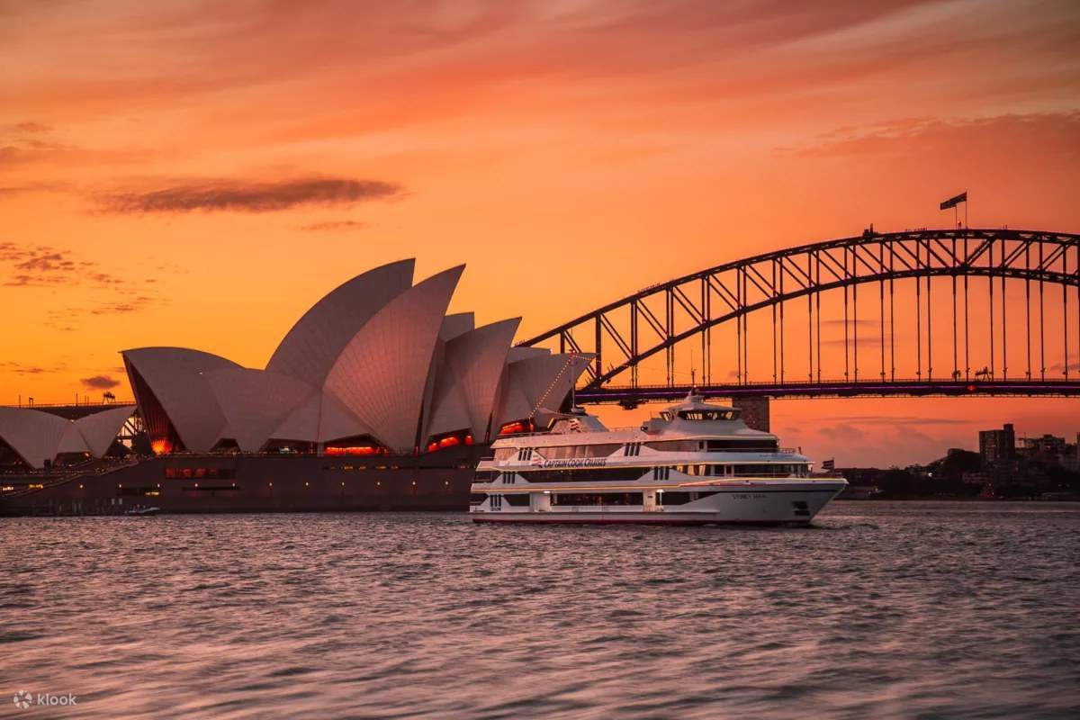 puente del puerto de sydney al atardecer