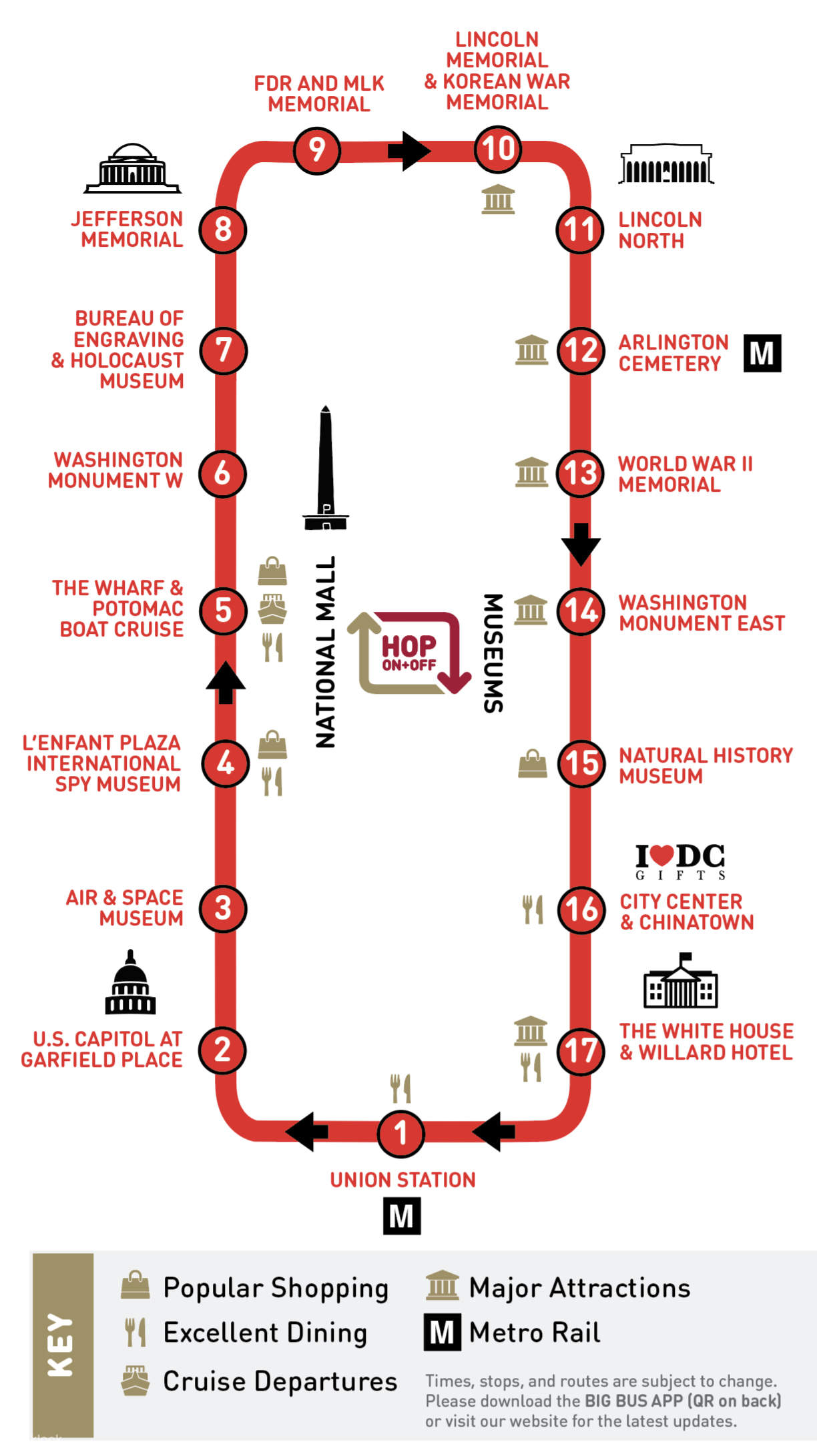 Washington dc big bus tour map | Mycausewaycafe.com