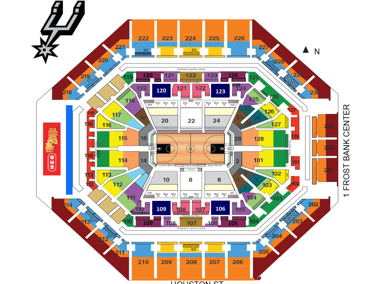 Descubra el mapa de asientos definitivo de los San Antonio Spurs y encuentre el lugar perfecto para ver a su equipo favorito en acción.