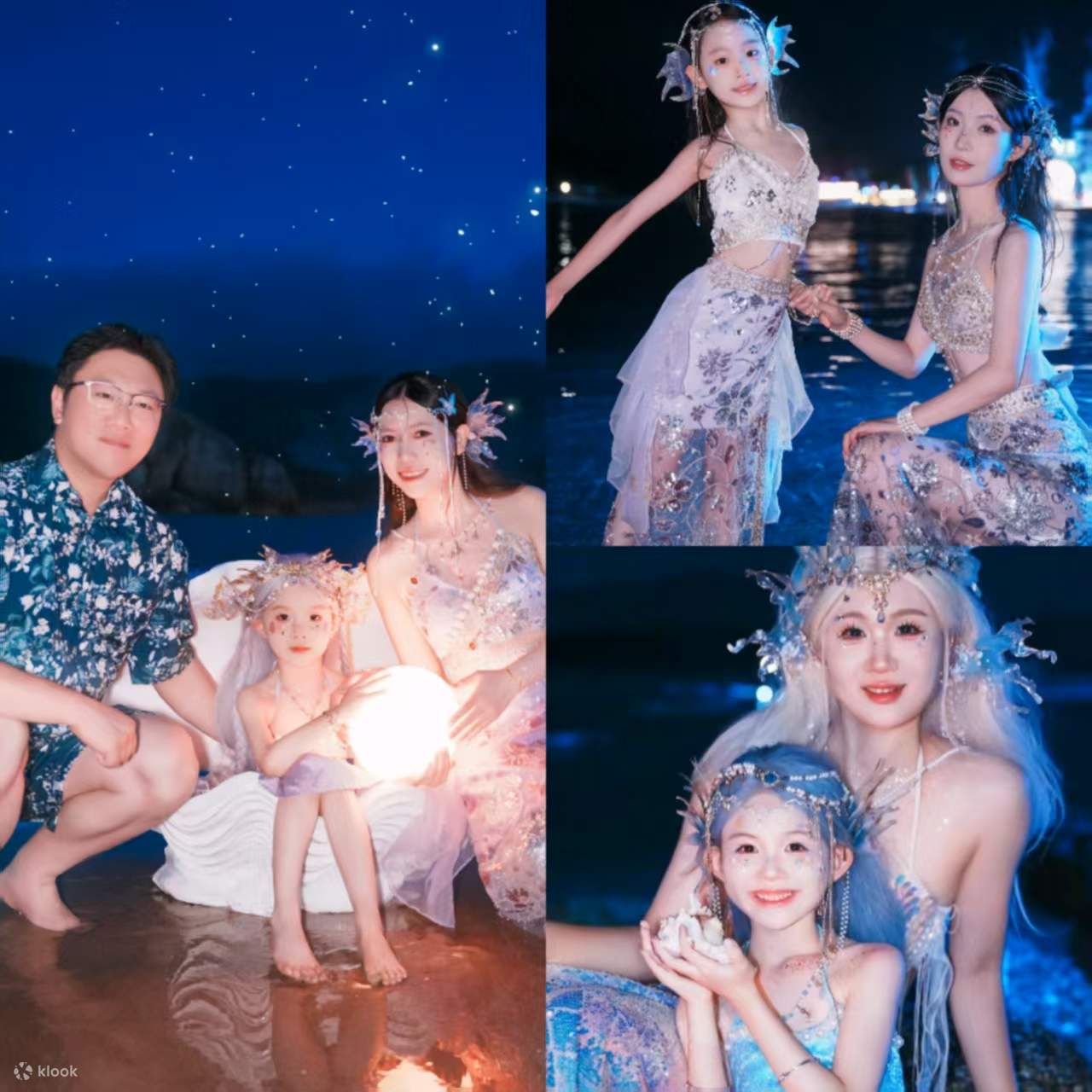 싼야 여행 스냅 촬영 체험 (호우하이 밀착 촬영 + 인어 사진 + 우즈저우다오 밀착 촬영 + 의상 + 메이크업 체험)