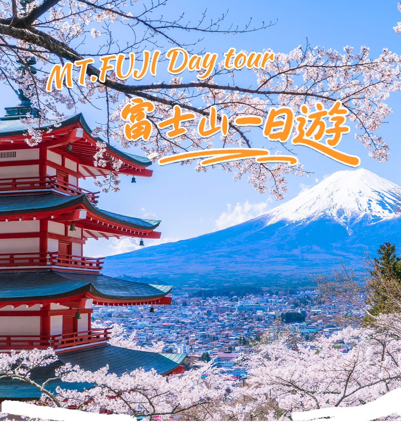 富士山五合目（新仓山浅间神社）+忍野八海+御殿场奥莱（日归温泉