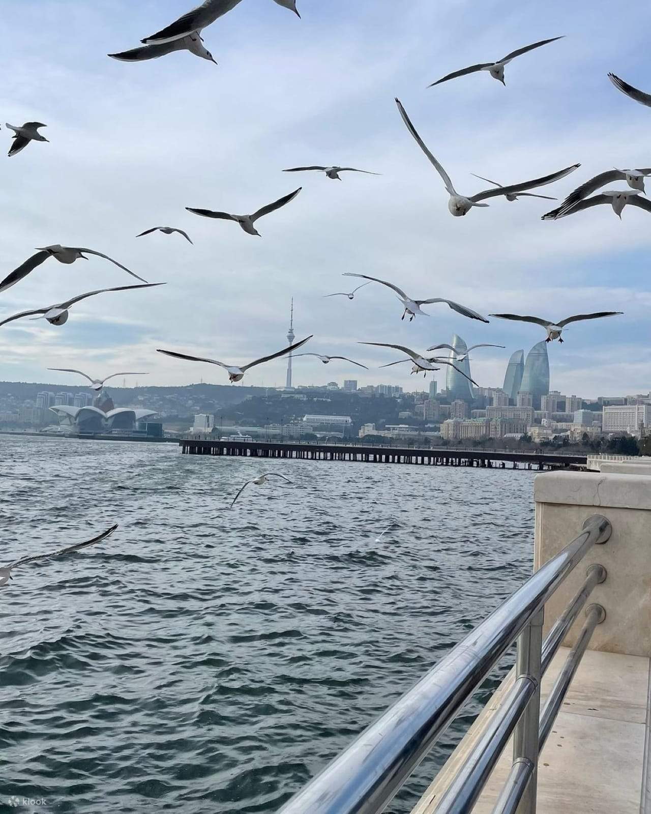 Baku boat tour on the Caspian Sea the world's largest lake