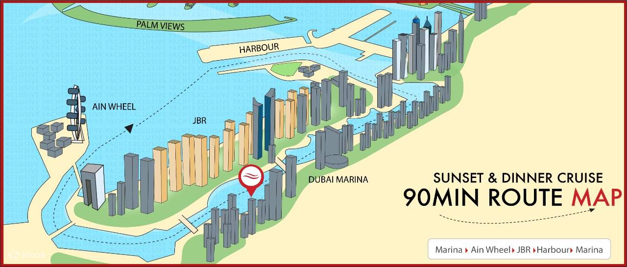 Карта dubai marina