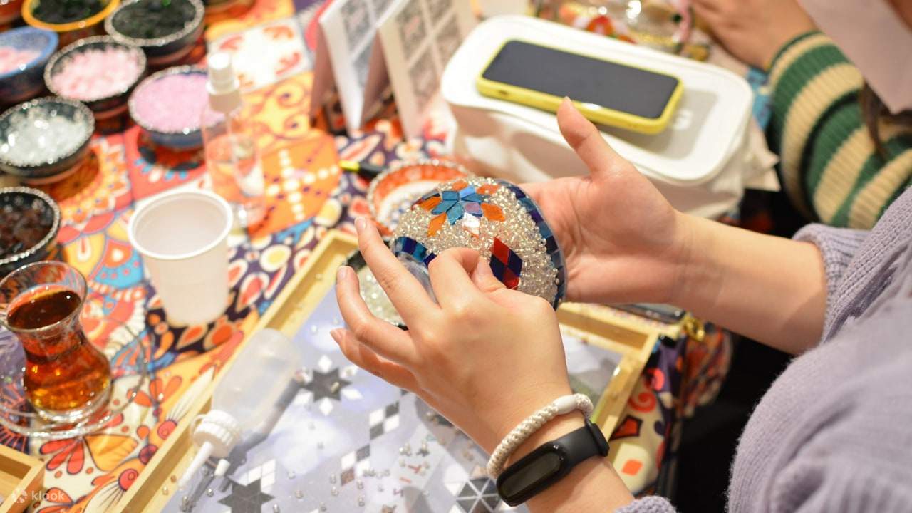 Lámpara turca de mosaico