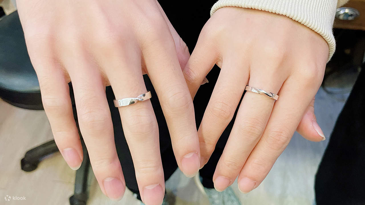 Kerajinan Logam Taichung/Pengalaman Sehari Membuat Kerajinan Logam/Pengalaman Membuat Sendiri/Cincin Pasangan/Perak Murni/Kuningan/Cincin/Gelang