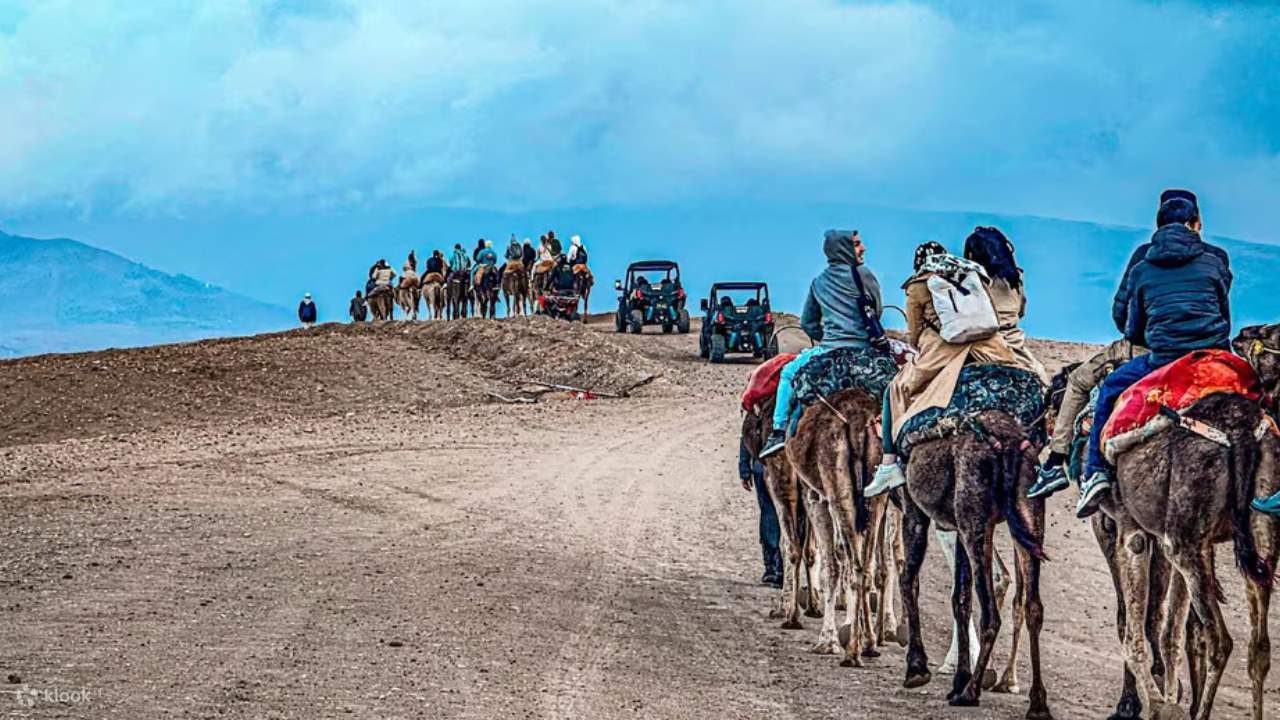 Marrakech: Giro in cammello e quad nel deserto di Agafay con cena e spettacolo