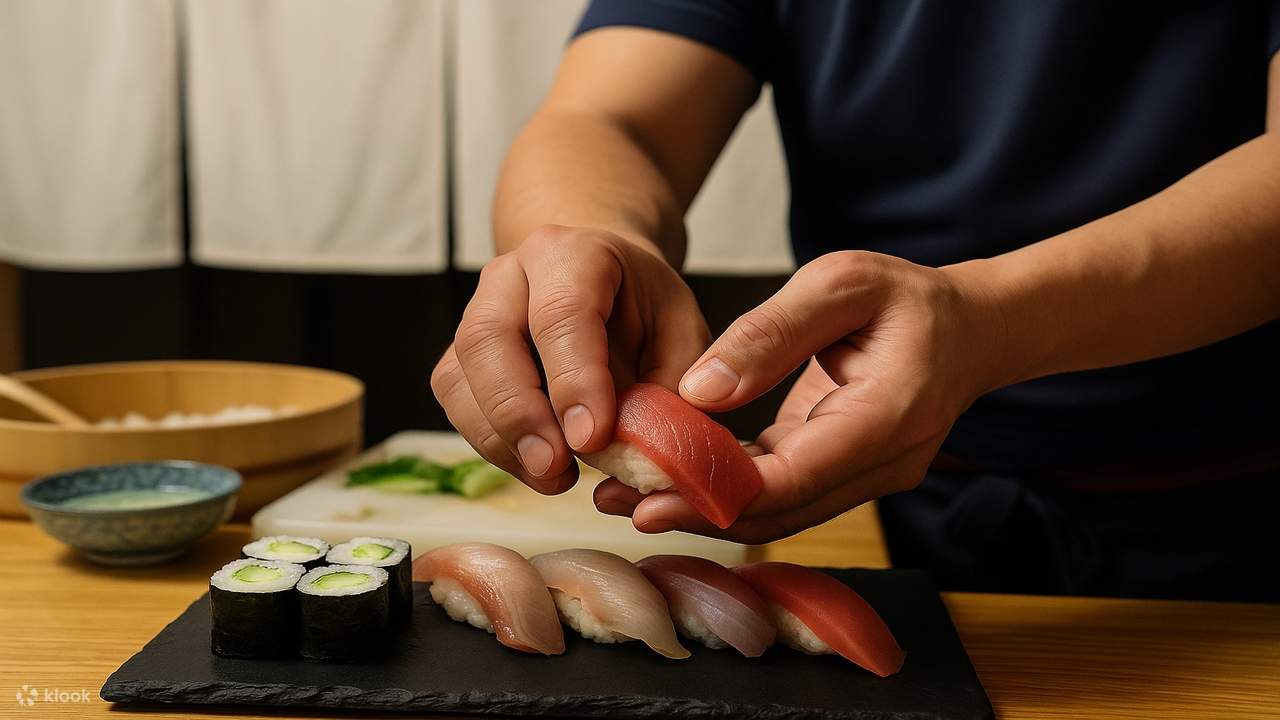 在富士山脚下体验正宗寿司课程