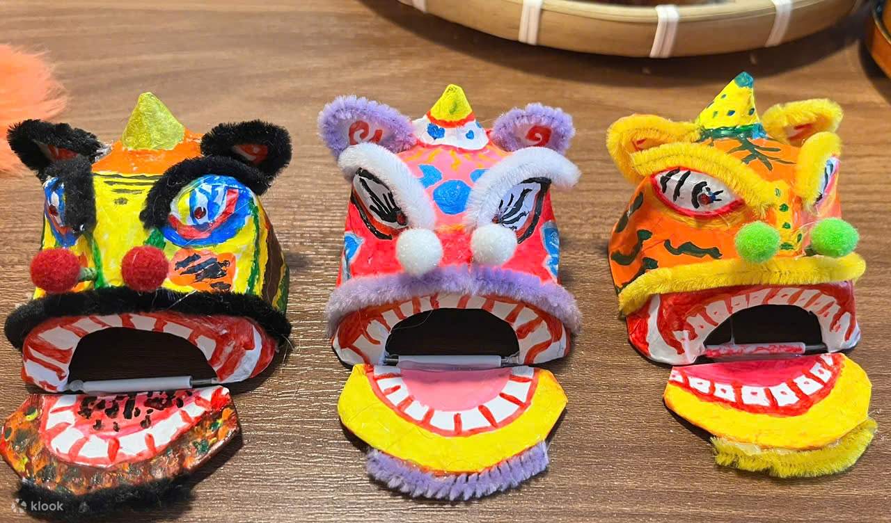 Taller de decoración de mini cabezas de león e historia de la danza del león