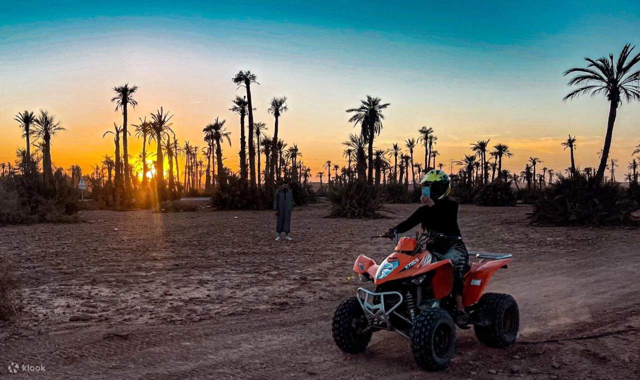 Palm-lined trails of Palmeraie in Marrakech