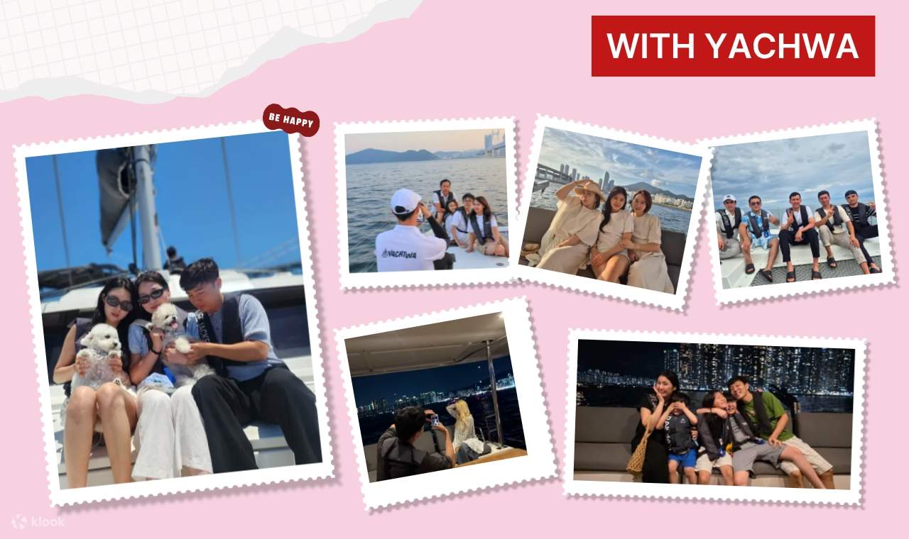 Un yacht émotionnel qui laisse un souvenir.
Jour et nuit à Busan, avec la ville fantastique en arrière-plan.
Il vous aide également à prendre des photos de vous-même.
Les voyages en couple, en famille et entre amis seront tous très satisfaisants.