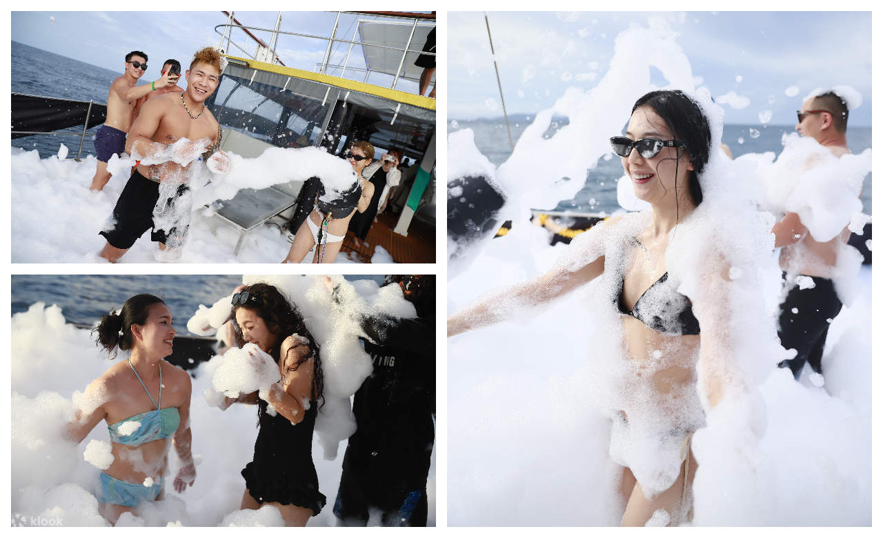 Fête de la mousse épique au milieu de la mer d'Andaman !