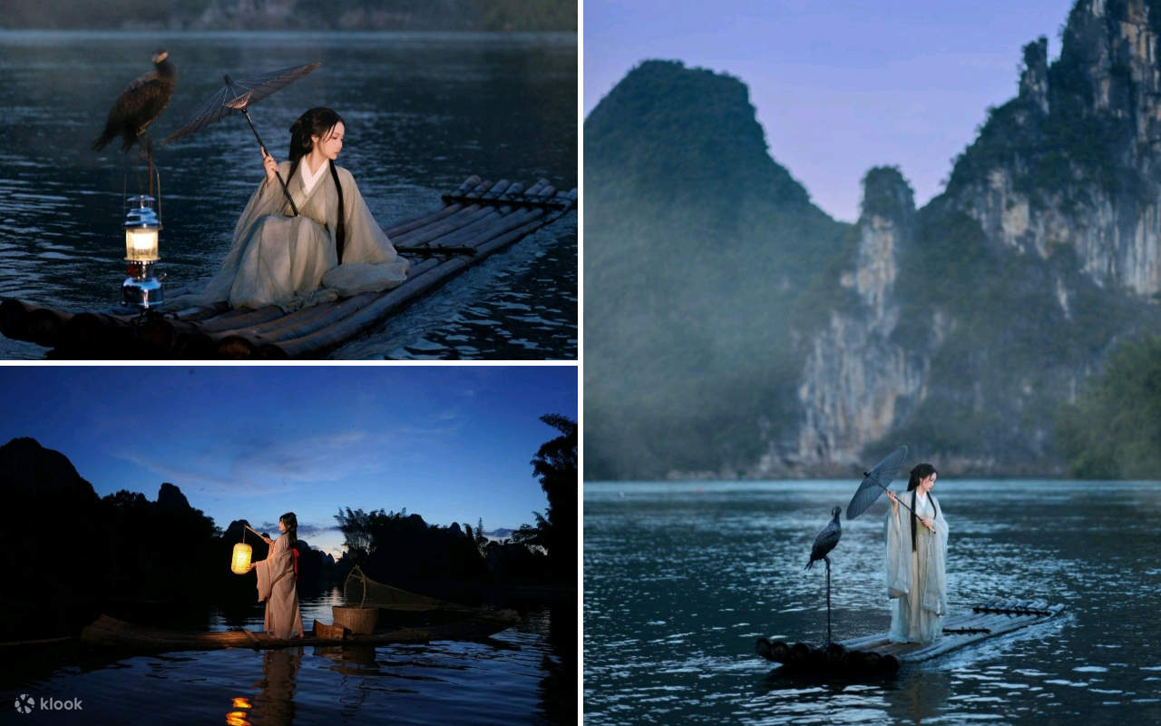 Фотосессия в костюмах ханьфу в Гуилине и Яншо (аренда ханьфу + опциональная фотосессия с фотографом на выбранной локации + изысканные и разнообразные костюмы + высококачественный сервис + костюмы высокого качества)