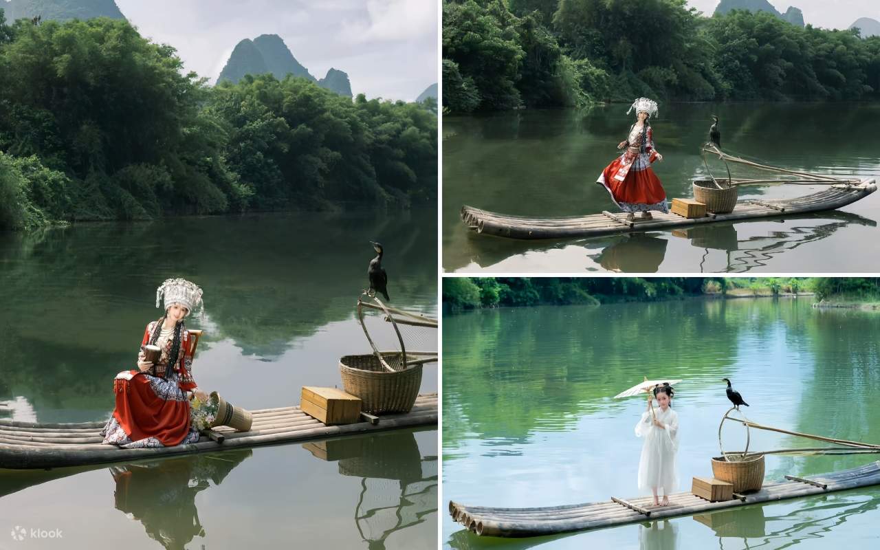 Фотосессия в костюмах ханьфу в Гуйлине и Яншо (аренда ханьфу + опциональная фотосессия на выбранной локации + изысканные и разнообразные костюмы + высококачественный сервис + высококачественные костюмы)