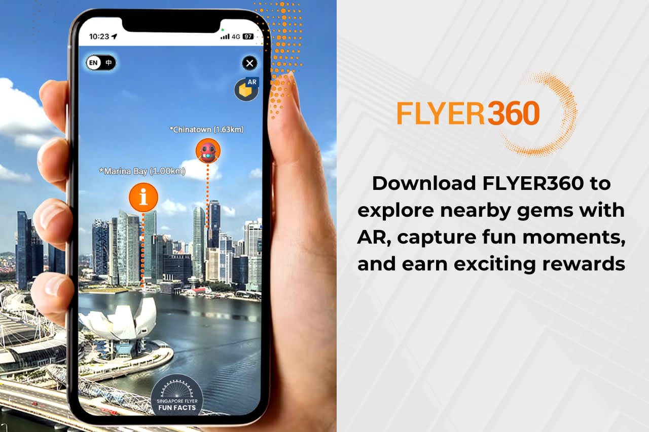 Esperienza elevata in capsula con FLYER360, la nostra app mobile disponibile tramite HiFlyer all'arrivo