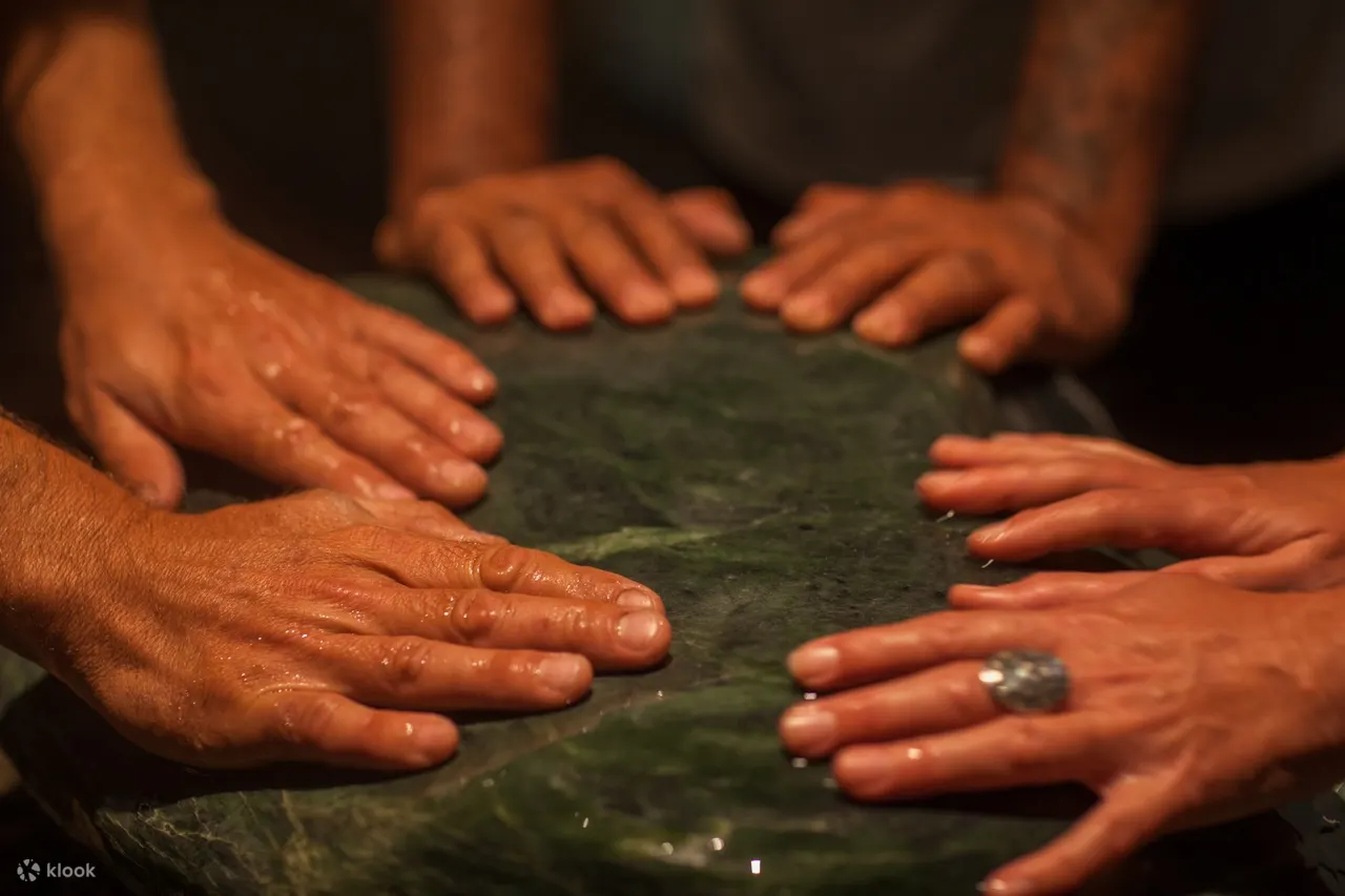 touch the pounamu at the treaty grounds