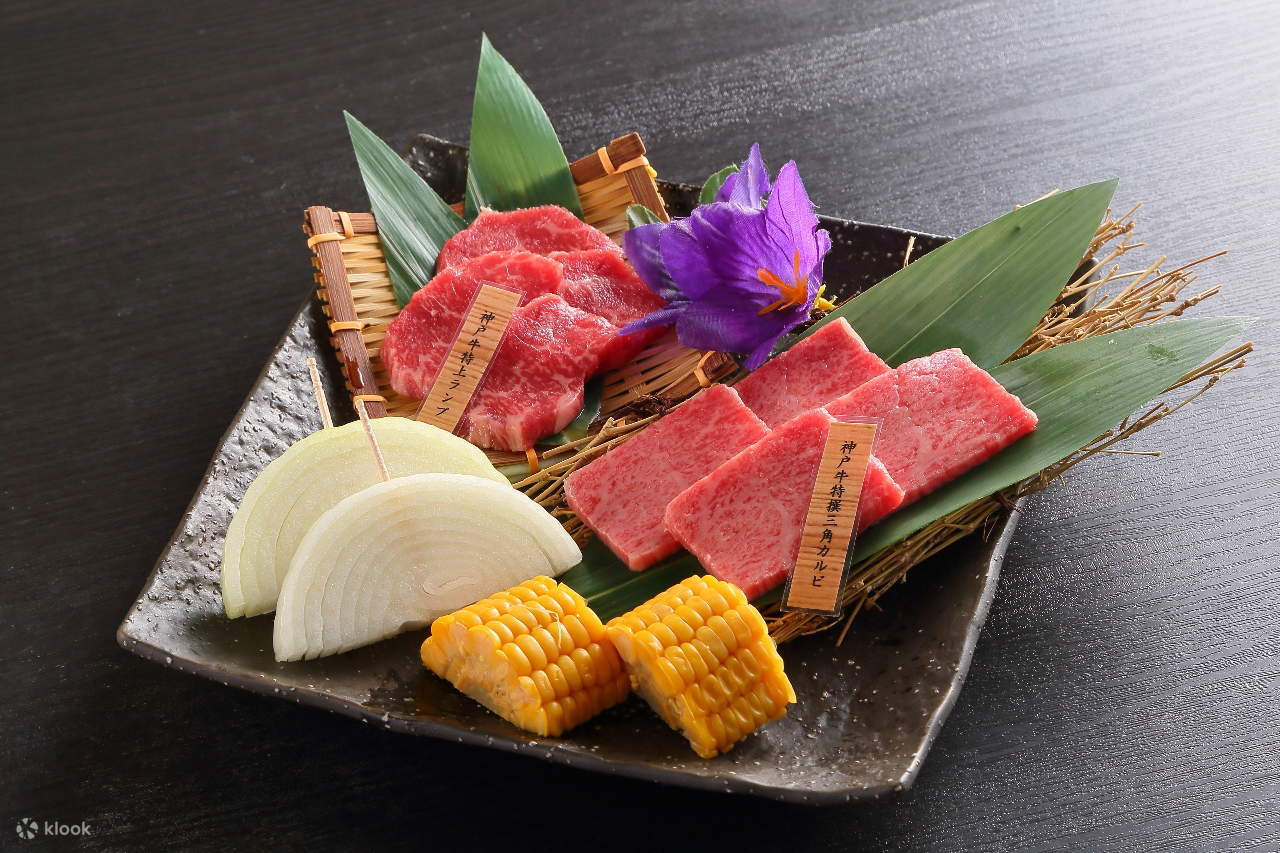 dinner course at Aburi Bokujo in Umeda